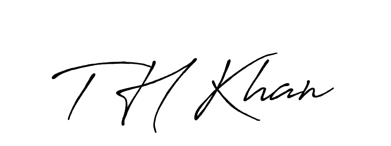 You should practise on your own different ways (Antro_Vectra_Bolder) to write your name (T H Khan) in signature. don't let someone else do it for you. T H Khan signature style 7 images and pictures png