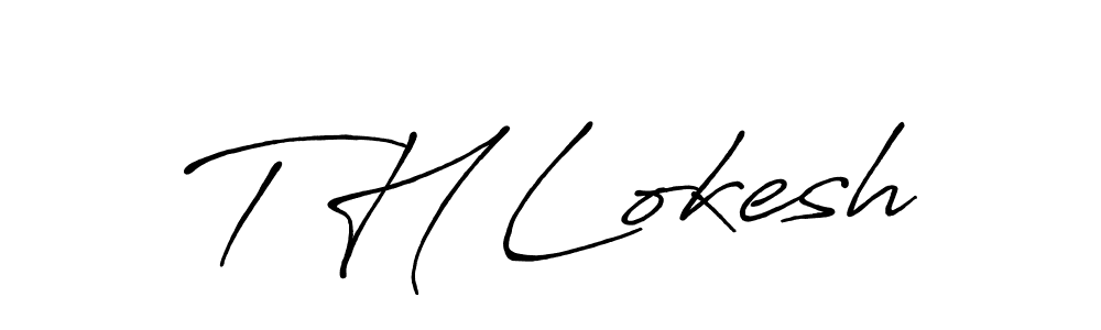 Also You can easily find your signature by using the search form. We will create T H Lokesh name handwritten signature images for you free of cost using Antro_Vectra_Bolder sign style. T H Lokesh signature style 7 images and pictures png