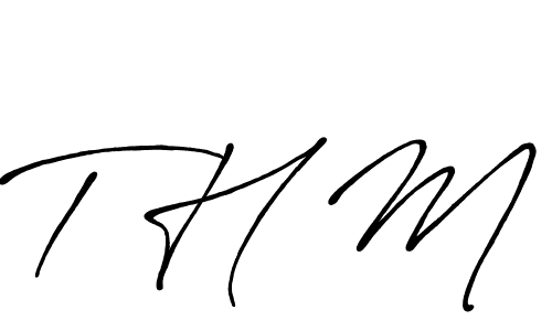 Also we have T H M name is the best signature style. Create professional handwritten signature collection using Antro_Vectra_Bolder autograph style. T H M signature style 7 images and pictures png
