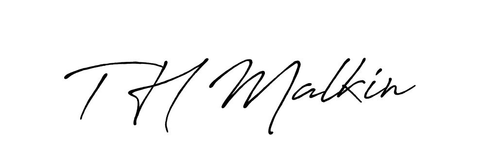 Use a signature maker to create a handwritten signature online. With this signature software, you can design (Antro_Vectra_Bolder) your own signature for name T H Malkin. T H Malkin signature style 7 images and pictures png