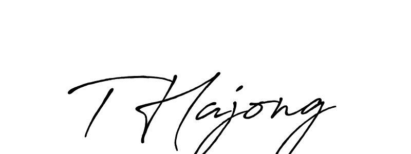 Also we have T Hajong name is the best signature style. Create professional handwritten signature collection using Antro_Vectra_Bolder autograph style. T Hajong signature style 7 images and pictures png