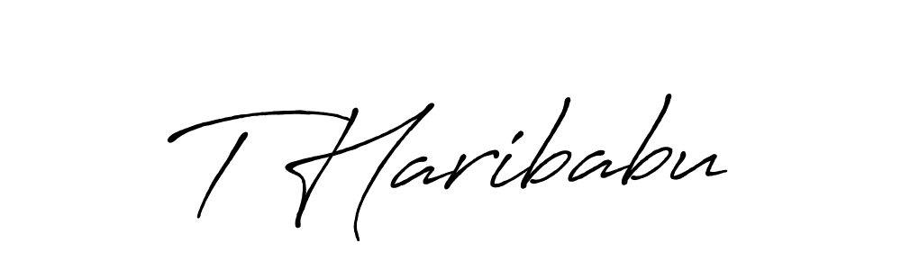 It looks lik you need a new signature style for name T Haribabu. Design unique handwritten (Antro_Vectra_Bolder) signature with our free signature maker in just a few clicks. T Haribabu signature style 7 images and pictures png