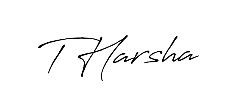 if you are searching for the best signature style for your name T Harsha. so please give up your signature search. here we have designed multiple signature styles  using Antro_Vectra_Bolder. T Harsha signature style 7 images and pictures png