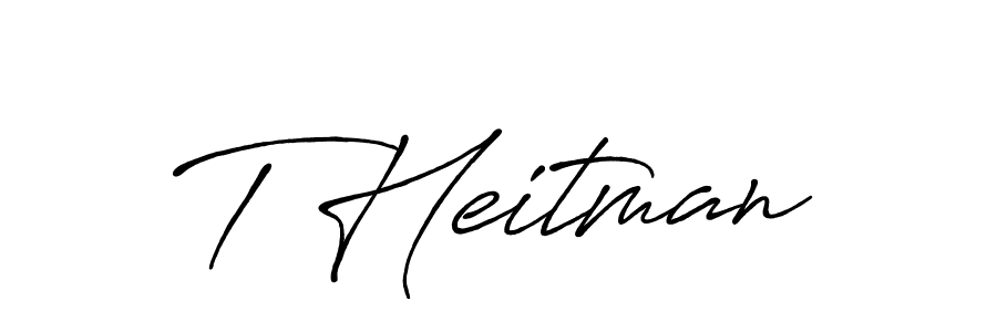 Also You can easily find your signature by using the search form. We will create T Heitman name handwritten signature images for you free of cost using Antro_Vectra_Bolder sign style. T Heitman signature style 7 images and pictures png