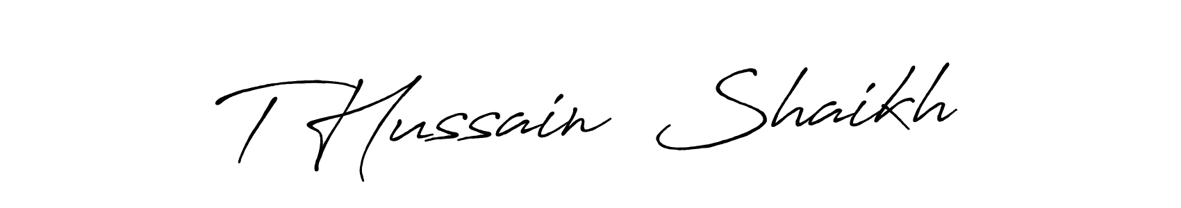 You should practise on your own different ways (Antro_Vectra_Bolder) to write your name (T Hussain  Shaikh) in signature. don't let someone else do it for you. T Hussain  Shaikh signature style 7 images and pictures png