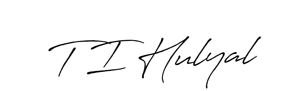 Best and Professional Signature Style for T I Hulyal. Antro_Vectra_Bolder Best Signature Style Collection. T I Hulyal signature style 7 images and pictures png