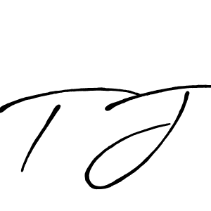 T J stylish signature style. Best Handwritten Sign (Antro_Vectra_Bolder) for my name. Handwritten Signature Collection Ideas for my name T J. T J signature style 7 images and pictures png