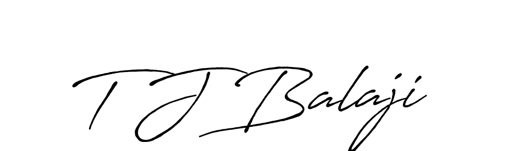 Create a beautiful signature design for name T J Balaji. With this signature (Antro_Vectra_Bolder) fonts, you can make a handwritten signature for free. T J Balaji signature style 7 images and pictures png