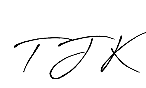 T J K stylish signature style. Best Handwritten Sign (Antro_Vectra_Bolder) for my name. Handwritten Signature Collection Ideas for my name T J K. T J K signature style 7 images and pictures png