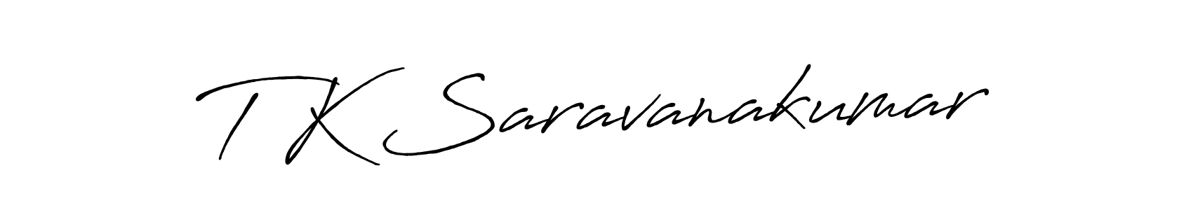 How to make T K Saravanakumar name signature. Use Antro_Vectra_Bolder style for creating short signs online. This is the latest handwritten sign. T K Saravanakumar signature style 7 images and pictures png