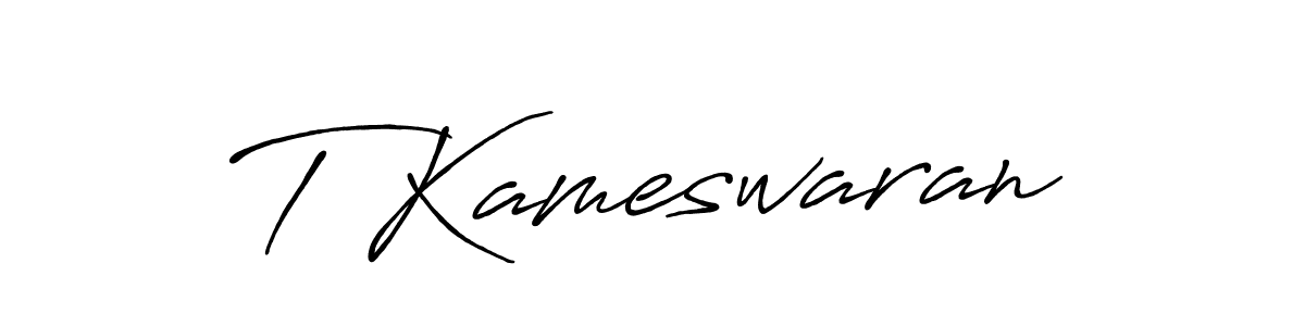 Use a signature maker to create a handwritten signature online. With this signature software, you can design (Antro_Vectra_Bolder) your own signature for name T Kameswaran. T Kameswaran signature style 7 images and pictures png