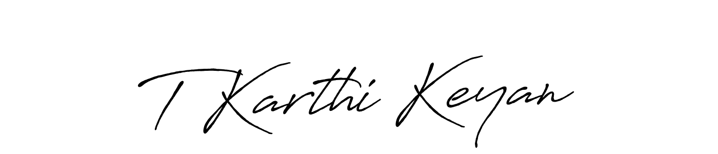 Also we have T Karthi Keyan name is the best signature style. Create professional handwritten signature collection using Antro_Vectra_Bolder autograph style. T Karthi Keyan signature style 7 images and pictures png