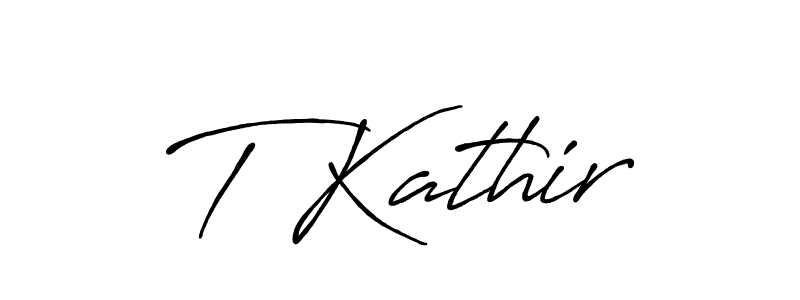 T Kathir stylish signature style. Best Handwritten Sign (Antro_Vectra_Bolder) for my name. Handwritten Signature Collection Ideas for my name T Kathir. T Kathir signature style 7 images and pictures png