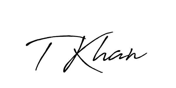 Make a beautiful signature design for name T Khan. Use this online signature maker to create a handwritten signature for free. T Khan signature style 7 images and pictures png