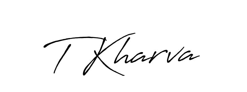 Similarly Antro_Vectra_Bolder is the best handwritten signature design. Signature creator online .You can use it as an online autograph creator for name T Kharva. T Kharva signature style 7 images and pictures png