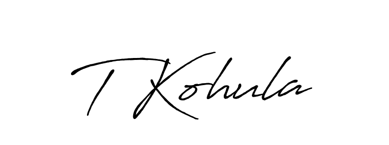 Create a beautiful signature design for name T Kohula. With this signature (Antro_Vectra_Bolder) fonts, you can make a handwritten signature for free. T Kohula signature style 7 images and pictures png