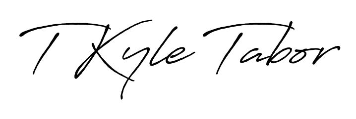 A modern signature idea for name T Kyle Tabor using Antro_Vectra_Bolder font. Clean strokes and elegant curves make it stand out instantly. T Kyle Tabor signature style 7 images and pictures png