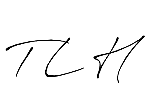 Create a beautiful signature design for name T L H. With this signature (Antro_Vectra_Bolder) fonts, you can make a handwritten signature for free. T L H signature style 7 images and pictures png