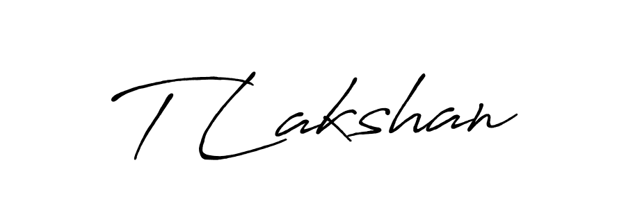 Similarly Antro_Vectra_Bolder is the best handwritten signature design. Signature creator online .You can use it as an online autograph creator for name T Lakshan. T Lakshan signature style 7 images and pictures png