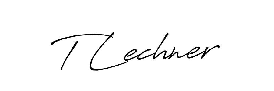 Create a beautiful signature design for name T Lechner. With this signature (Antro_Vectra_Bolder) fonts, you can make a handwritten signature for free. T Lechner signature style 7 images and pictures png