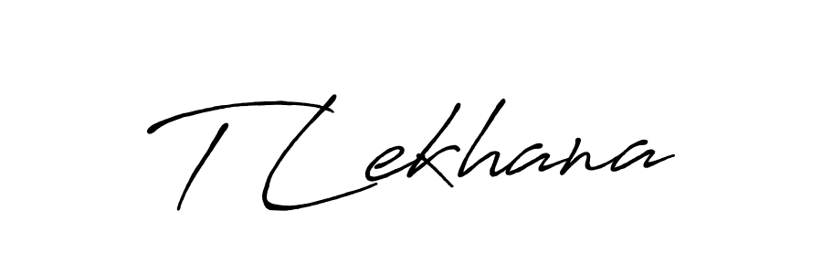 Antro_Vectra_Bolder is a professional signature style that is perfect for those who want to add a touch of class to their signature. It is also a great choice for those who want to make their signature more unique. Get T Lekhana name to fancy signature for free. T Lekhana signature style 7 images and pictures png