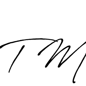 Similarly Antro_Vectra_Bolder is the best handwritten signature design. Signature creator online .You can use it as an online autograph creator for name T M. T M signature style 7 images and pictures png