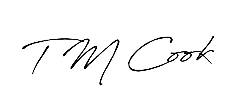 Also we have T M Cook name is the best signature style. Create professional handwritten signature collection using Antro_Vectra_Bolder autograph style. T M Cook signature style 7 images and pictures png