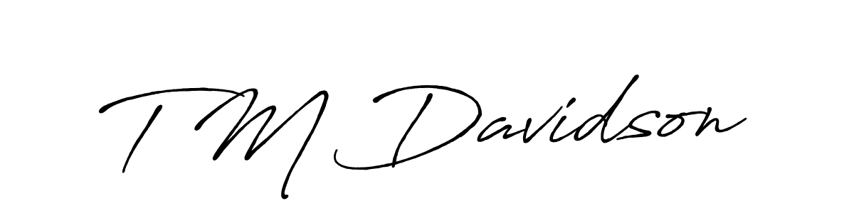 Also we have T M Davidson name is the best signature style. Create professional handwritten signature collection using Antro_Vectra_Bolder autograph style. T M Davidson signature style 7 images and pictures png