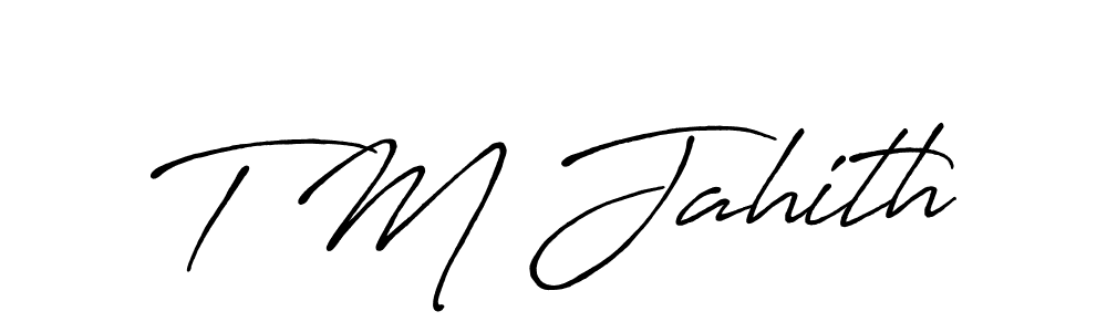 Antro_Vectra_Bolder is a professional signature style that is perfect for those who want to add a touch of class to their signature. It is also a great choice for those who want to make their signature more unique. Get T M Jahith name to fancy signature for free. T M Jahith signature style 7 images and pictures png