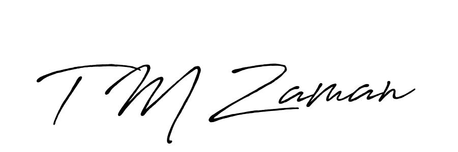 Use a signature maker to create a handwritten signature online. With this signature software, you can design (Antro_Vectra_Bolder) your own signature for name T M Zaman. T M Zaman signature style 7 images and pictures png