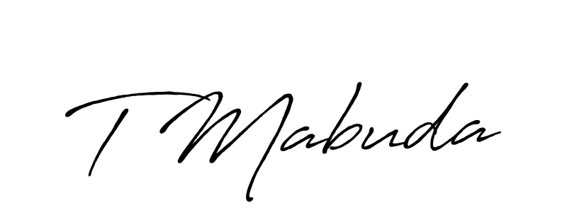 Create a beautiful signature design for name T Mabuda. With this signature (Antro_Vectra_Bolder) fonts, you can make a handwritten signature for free. T Mabuda signature style 7 images and pictures png
