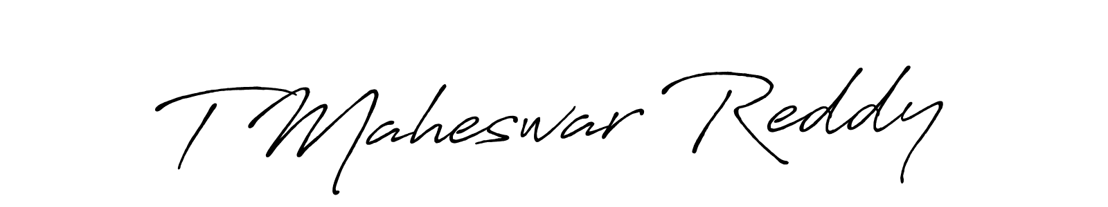 Also You can easily find your signature by using the search form. We will create T Maheswar Reddy name handwritten signature images for you free of cost using Antro_Vectra_Bolder sign style. T Maheswar Reddy signature style 7 images and pictures png