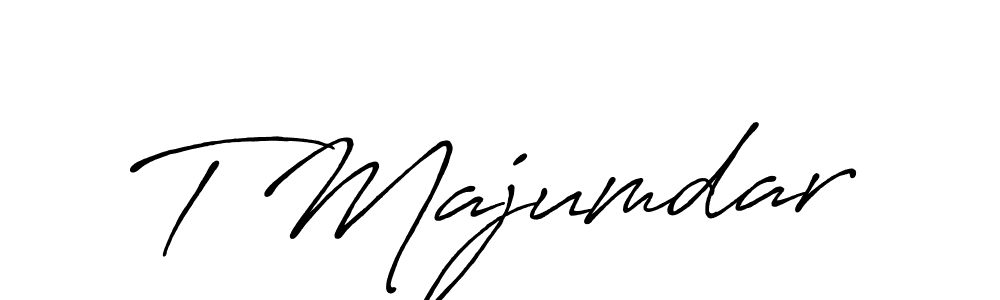 Make a beautiful signature design for name T Majumdar. With this signature (Antro_Vectra_Bolder) style, you can create a handwritten signature for free. T Majumdar signature style 7 images and pictures png