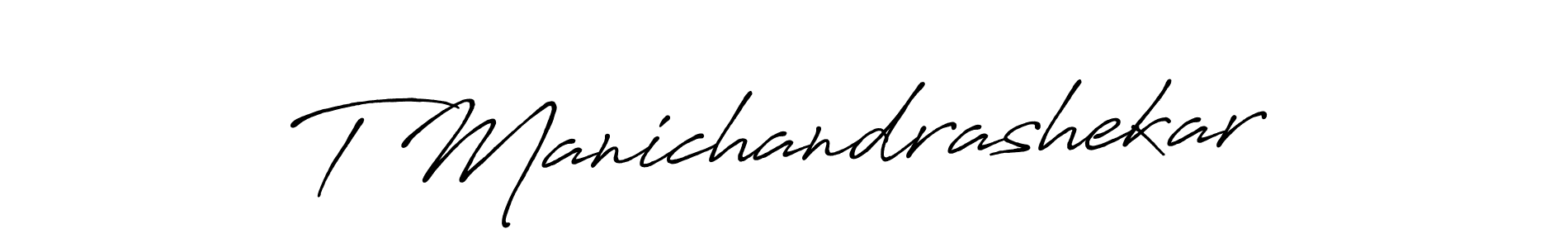 You can use this online signature creator to create a handwritten signature for the name T Manichandrashekar. This is the best online autograph maker. T Manichandrashekar signature style 7 images and pictures png