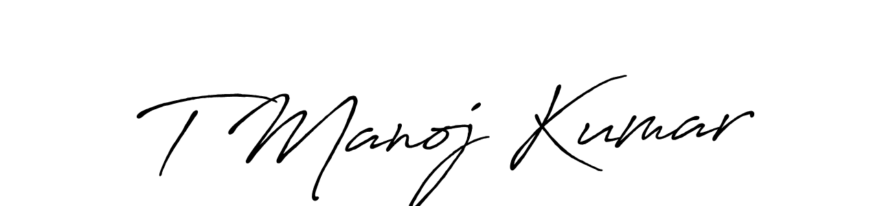 T Manoj Kumar stylish signature style. Best Handwritten Sign (Antro_Vectra_Bolder) for my name. Handwritten Signature Collection Ideas for my name T Manoj Kumar. T Manoj Kumar signature style 7 images and pictures png