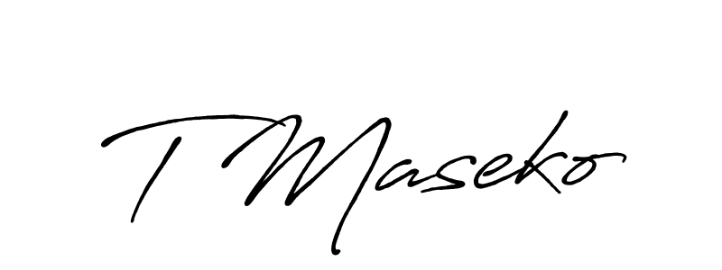 Also we have T Maseko name is the best signature style. Create professional handwritten signature collection using Antro_Vectra_Bolder autograph style. T Maseko signature style 7 images and pictures png