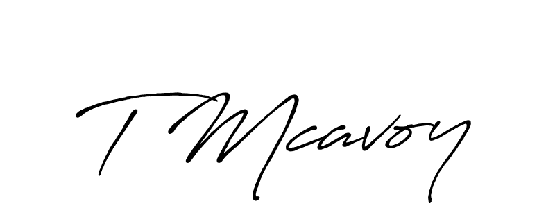 Design your own signature with our free online signature maker. With this signature software, you can create a handwritten (Antro_Vectra_Bolder) signature for name T Mcavoy. T Mcavoy signature style 7 images and pictures png