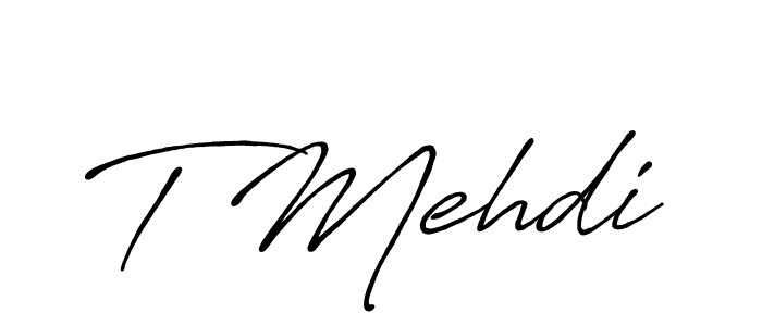 Also You can easily find your signature by using the search form. We will create T Mehdi name handwritten signature images for you free of cost using Antro_Vectra_Bolder sign style. T Mehdi signature style 7 images and pictures png