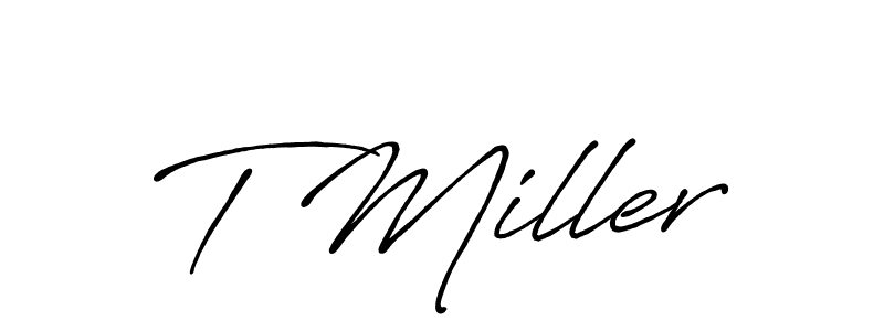 T Miller stylish signature style. Best Handwritten Sign (Antro_Vectra_Bolder) for my name. Handwritten Signature Collection Ideas for my name T Miller. T Miller signature style 7 images and pictures png