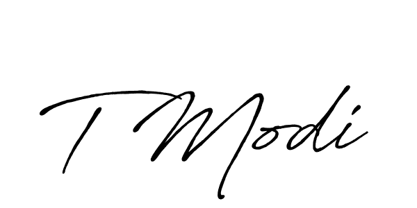You should practise on your own different ways (Antro_Vectra_Bolder) to write your name (T Modi) in signature. don't let someone else do it for you. T Modi signature style 7 images and pictures png