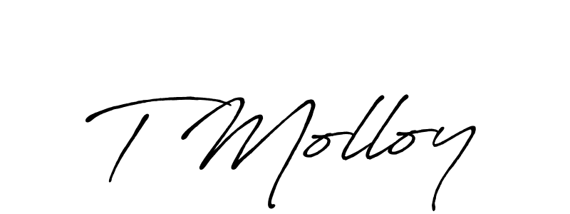 How to make T Molloy name signature. Use Antro_Vectra_Bolder style for creating short signs online. This is the latest handwritten sign. T Molloy signature style 7 images and pictures png