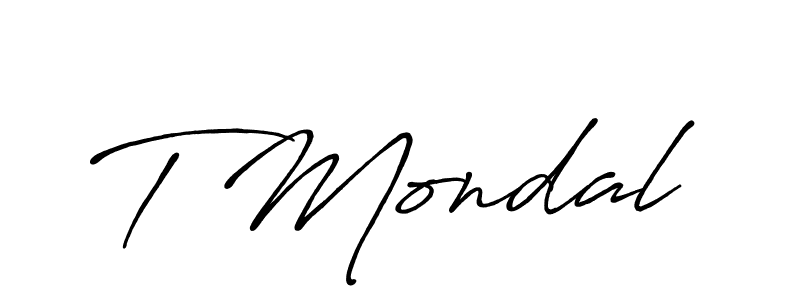 How to make T Mondal signature? Antro_Vectra_Bolder is a professional autograph style. Create handwritten signature for T Mondal name. T Mondal signature style 7 images and pictures png