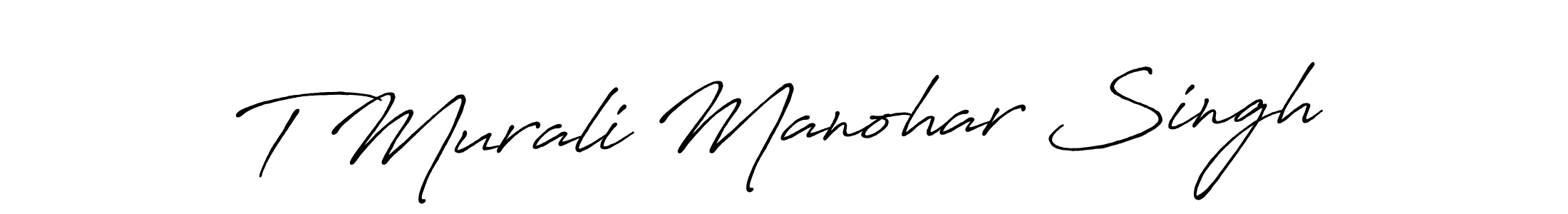 It looks lik you need a new signature style for name T Murali Manohar Singh. Design unique handwritten (Antro_Vectra_Bolder) signature with our free signature maker in just a few clicks. T Murali Manohar Singh signature style 7 images and pictures png