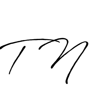 Design your own signature with our free online signature maker. With this signature software, you can create a handwritten (Antro_Vectra_Bolder) signature for name T N. T N signature style 7 images and pictures png