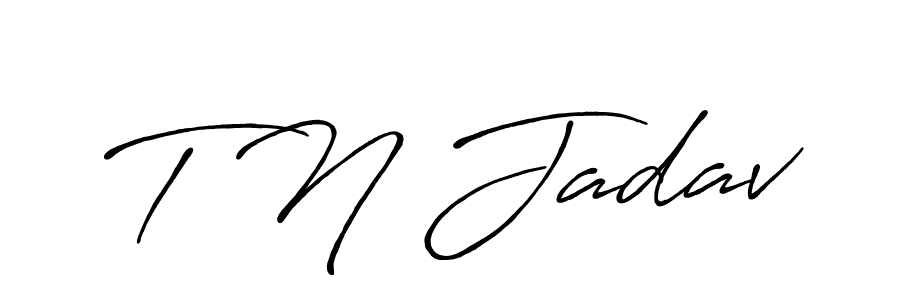 How to make T N Jadav signature? Antro_Vectra_Bolder is a professional autograph style. Create handwritten signature for T N Jadav name. T N Jadav signature style 7 images and pictures png