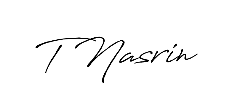 Antro_Vectra_Bolder is a professional signature style that is perfect for those who want to add a touch of class to their signature. It is also a great choice for those who want to make their signature more unique. Get T Nasrin name to fancy signature for free. T Nasrin signature style 7 images and pictures png