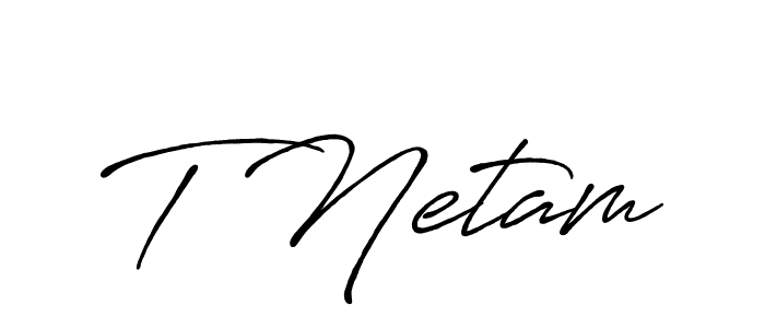 if you are searching for the best signature style for your name T Netam. so please give up your signature search. here we have designed multiple signature styles  using Antro_Vectra_Bolder. T Netam signature style 7 images and pictures png