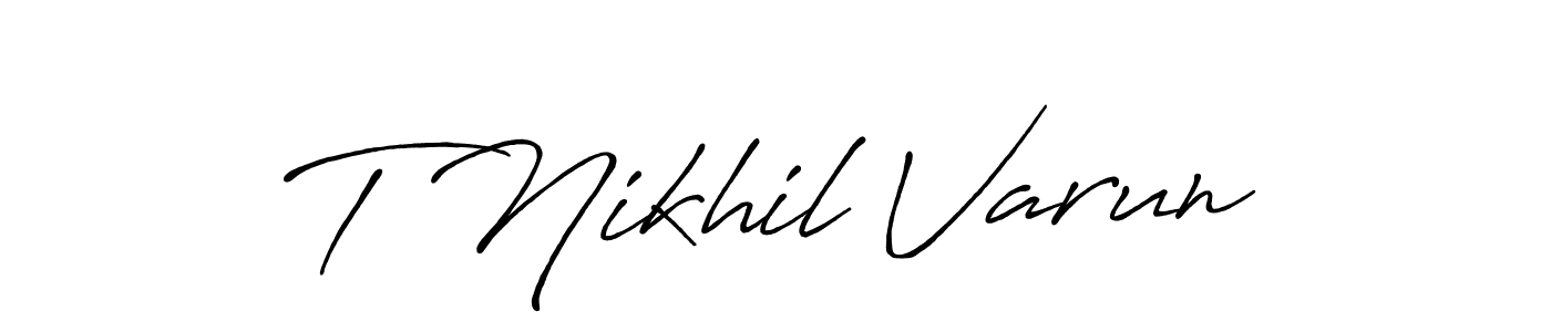 Here are the top 10 professional signature styles for the name T Nikhil Varun. These are the best autograph styles you can use for your name. T Nikhil Varun signature style 7 images and pictures png