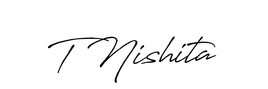 It looks lik you need a new signature style for name T Nishita. Design unique handwritten (Antro_Vectra_Bolder) signature with our free signature maker in just a few clicks. T Nishita signature style 7 images and pictures png