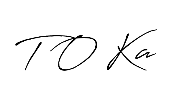 Make a beautiful signature design for name T O Ka. With this signature (Antro_Vectra_Bolder) style, you can create a handwritten signature for free. T O Ka signature style 7 images and pictures png